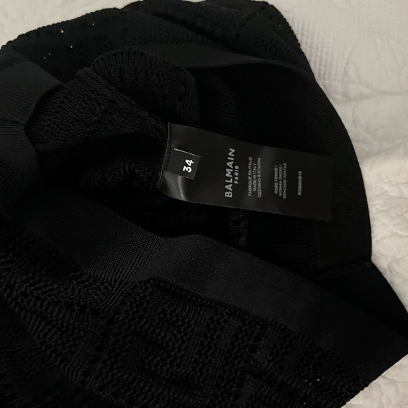 Black Balmain knit dress with monogram - Picture 6 of 8